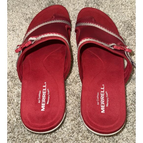 Merrell Chili District Muri Wrap Sandal Women’s 10 Red Stretch Comfort Slides - Picture 6 of 9